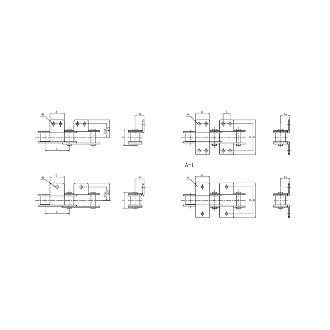 Lampiran rantai penghantar padang berganda