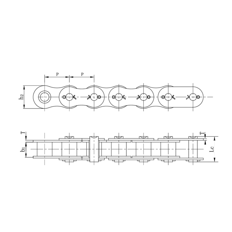 Rantai roller jenis cottered siri tugas berat